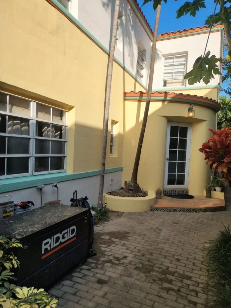 Condominium restoration and structural repair in Miami Beach - finished courtyard