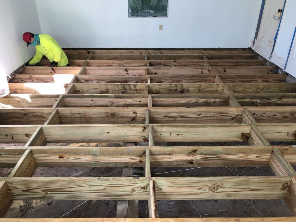 Condominium restoration and structural repair in Miami Beach - floor joist reinforcement